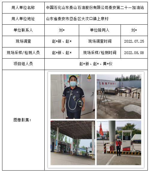 中國(guó)石化山東泰山石油股份有限公司泰安第二十一加油站