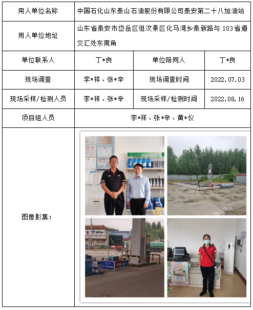 中國(guó)石化山東泰山石油股份有限公司泰安第二十八加油站