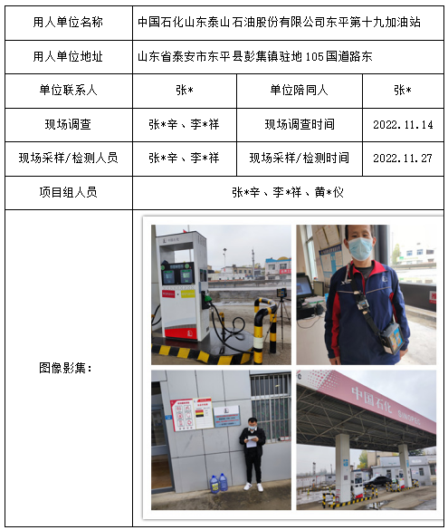 中國石化山東泰山石油股份有限公司東平第十九加油站