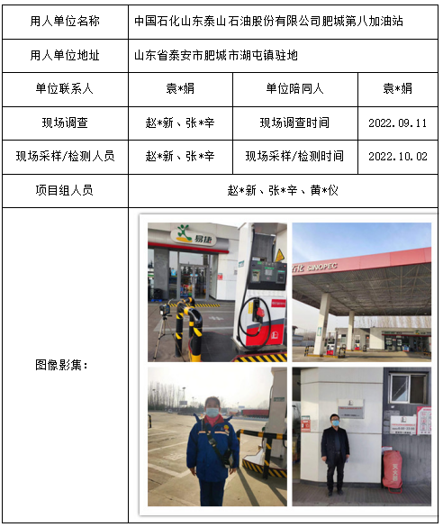 中國(guó)石化山東泰山石油股份有限公司肥城第八加油站