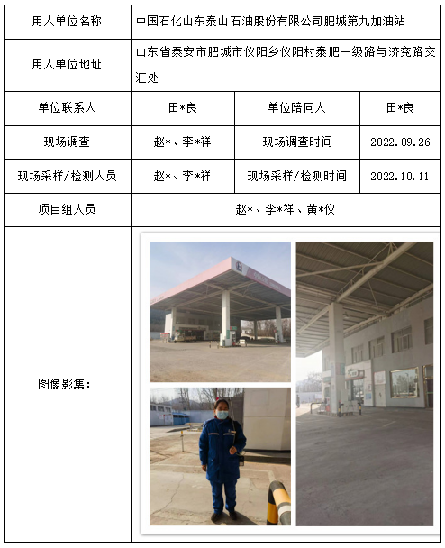 中國(guó)石化山東泰山石油股份有限公司肥城第九加油站